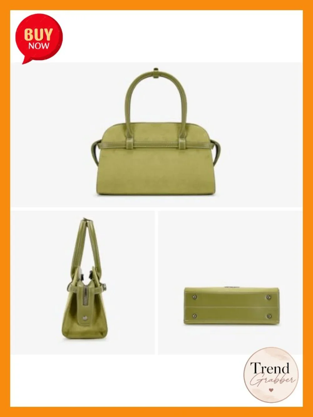 Faux Suede Satchel Crossbody Bag with Western Buckle Accent
